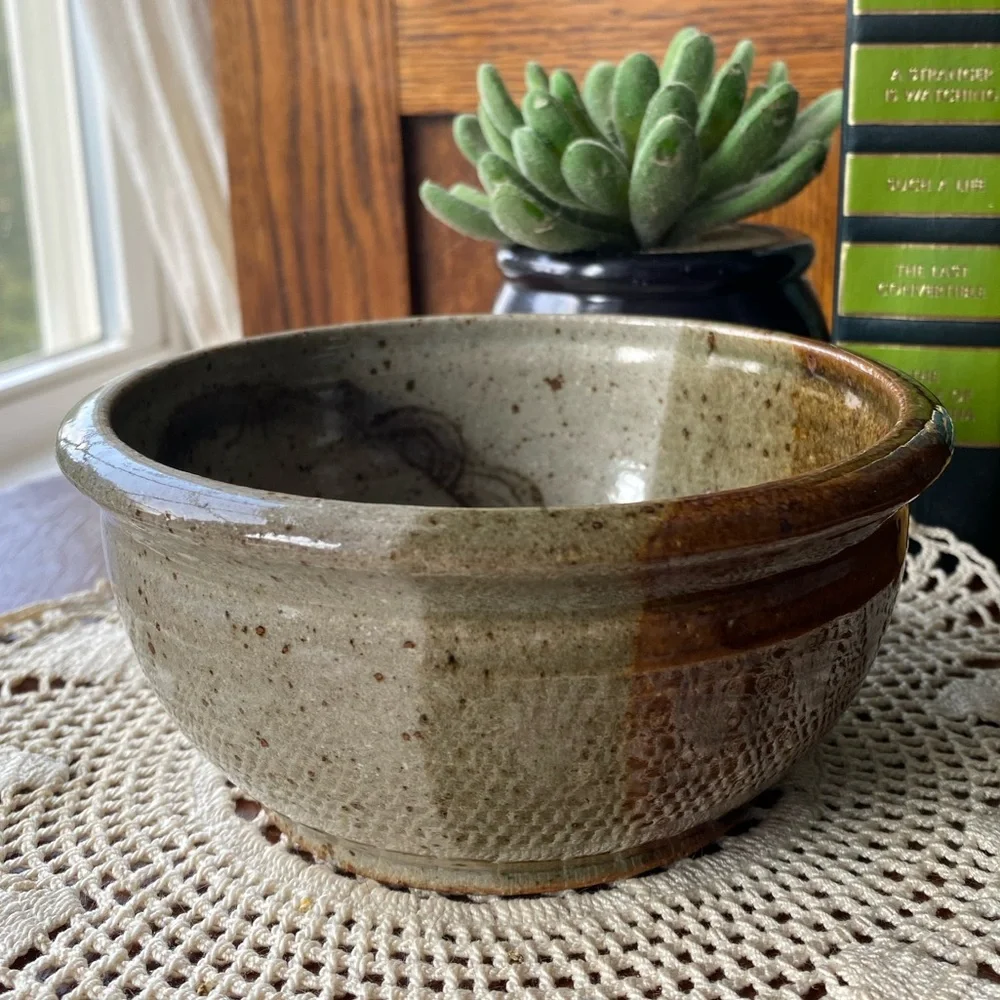 Studio Pottery Stoneware Bowl EUC